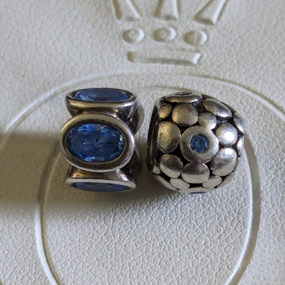 Two Blue Pandora Charms